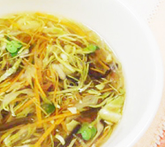 3.ふじっ子と春野菜の簡単スープ