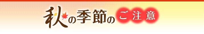 秋の注意点
