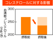 コレステロールに対する影響