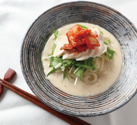 ピリ辛濃厚大豆ヨーグルトうどん