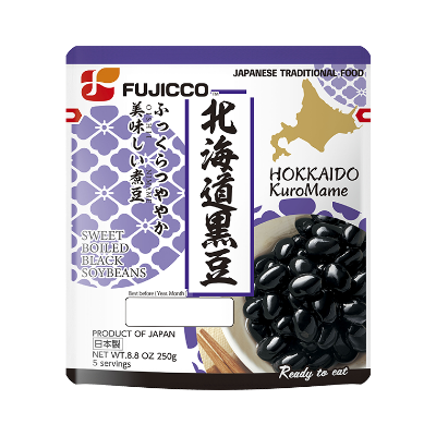 SWEETBOILED BLACK SOYBEANS in
                              Hokkaido
                              250g