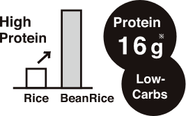 Higher protein and lower carbs than white rice