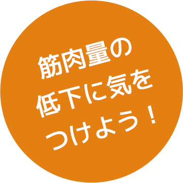 筋肉量の低下に気をつけよう！