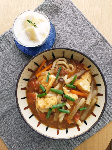 「しっぽくカレーうどん」献立