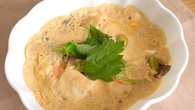 副菜　こうや豆腐の玉子とじ