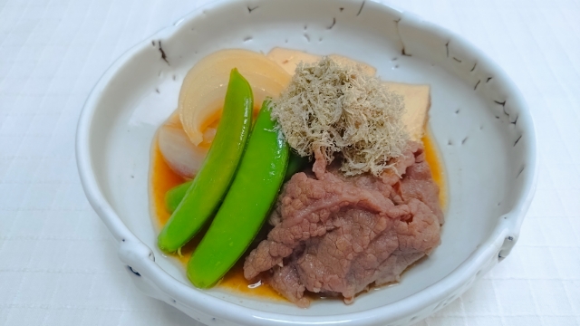 季節野菜の肉豆腐（春）