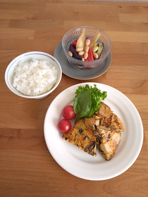 「和風スパニッシュ風オムレツ」献立