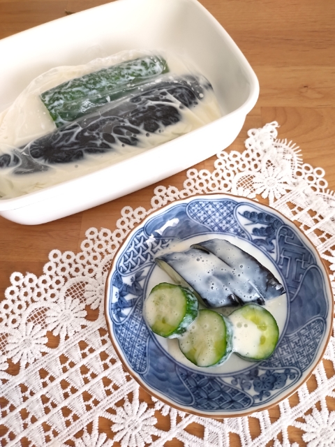 「夏野菜のヨーグルト浅漬け」