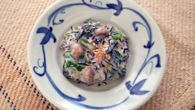 ほうれん草の白和え風