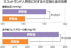 スコットランド人男性に対する大豆強化食の効果