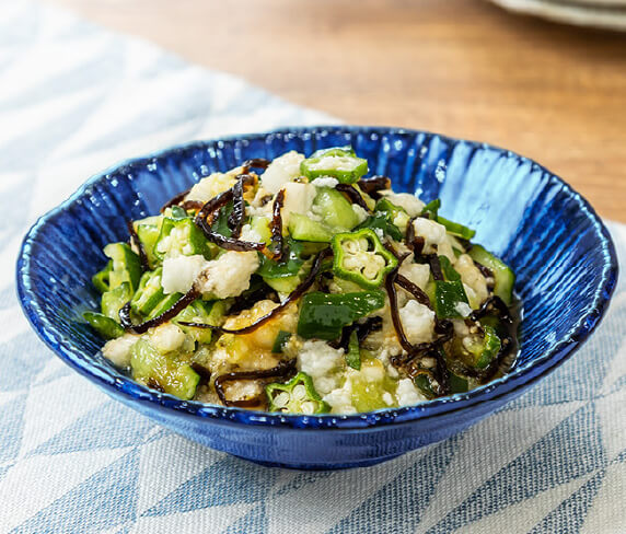 たたき野菜のしそ昆布和え
