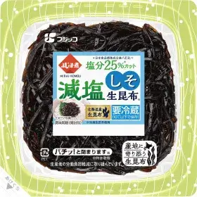 ふじっこ煮減塩しそ生昆布のパッケージ