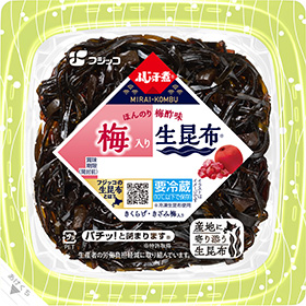 ふじっこ煮梅入り生昆布のパッケージ