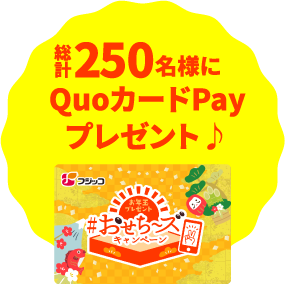 総計250名様にQuoカードPayプレゼント♪