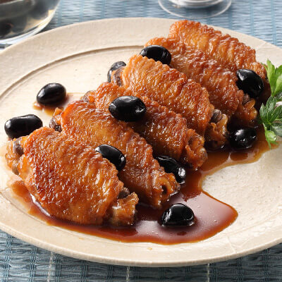 黒豆と手羽先のさっぱり煮