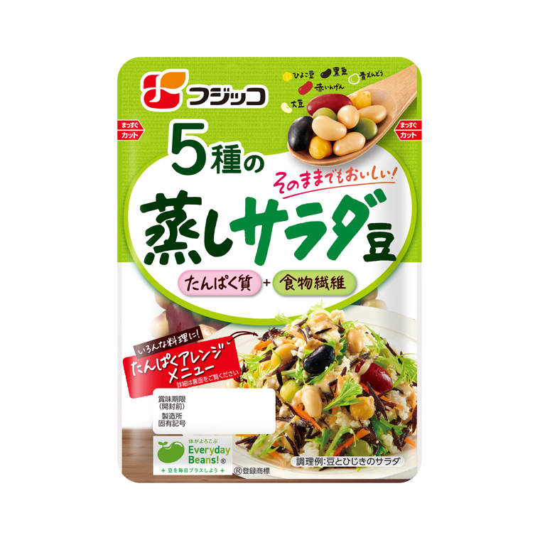 蒸し豆と野菜のカラフルサラダ 愛情レシピ フジッコ株式会社