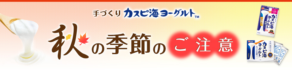 手づくり　カスピ海ヨーグルト　秋の季節の注意点